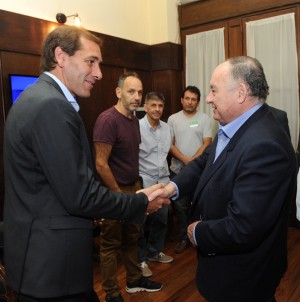 El intendente Julio Garro y el presidente de la Cámara de Comercio e Industria de La Plata, Juan Carlos Piancazzo.