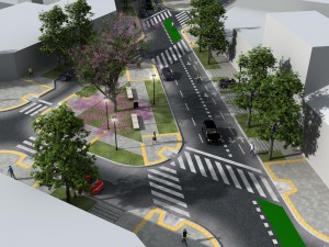 Diagonal 76, globo de ensayo con prioridad para peatones y ciclistas