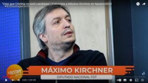 Máximo Kirchner: «No creo que Cristina sea candidata»